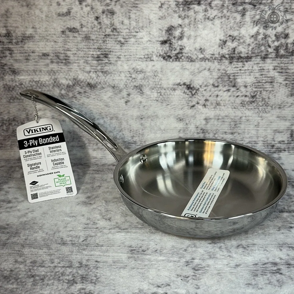NWT Viking 3-Ply Bonded Stainless Steel Fry Pan 8